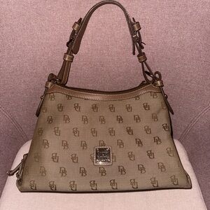 Dooney & Bourke Tan Logo Shoulder Bag (vintage- early 2000s)